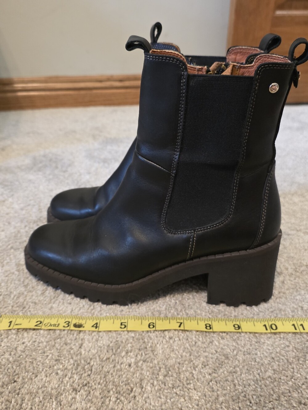 Pikolinos Black Chelsea Ankle Boot with Black Elastic Side Panel - Picture 9 of 10